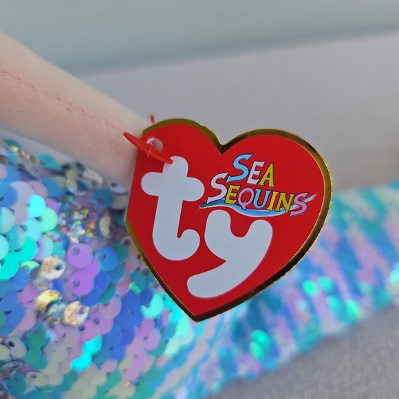 TY Sea Sequins Mermaid Athena Plush Doll 18" Flip Sequin Blue Limited Collection - Picture 10 of 12